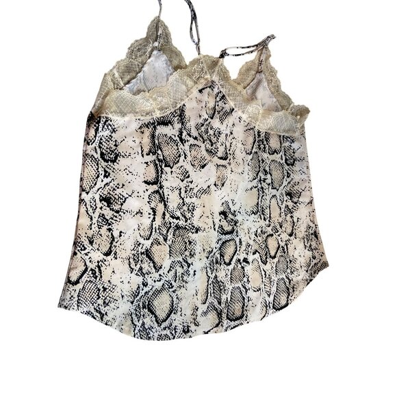 Womens Cami Top M Snake Print Spaghetti Strap Lace Whimsigoth Y2K Fairycore - Picture 4 of 7